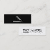 かみそりは縞で飾ります スキニー名刺 (正面/裏面)