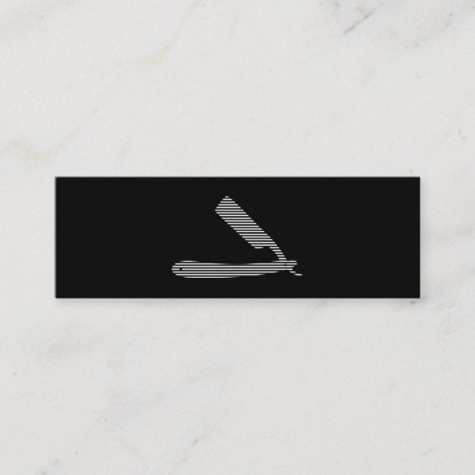 かみそりは縞で飾ります スキニー名刺 (正面)