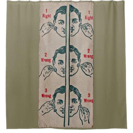 かみそりを使用する方法 シャワーカーテン (正面)