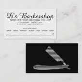 かみそりストライプアポイントメントアラーム 予約カード (正面/裏面)