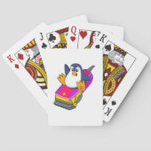 かみそり付き美容師としてのペンギン トランプ (裏面)