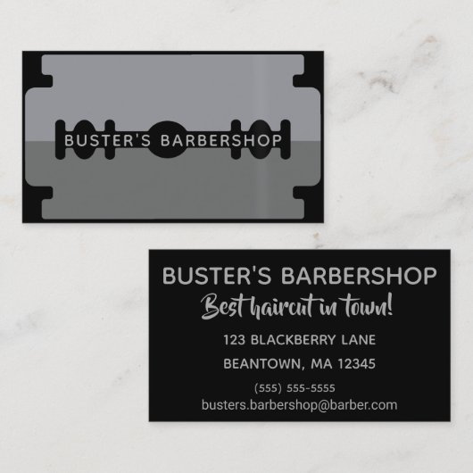 かみそり刃 名刺 (正面/裏面)