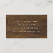 かみそり素朴ウッドホワイトボックス 名刺 (裏面)