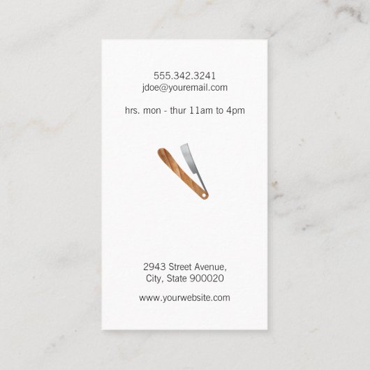 かみそり 名刺 (裏面)