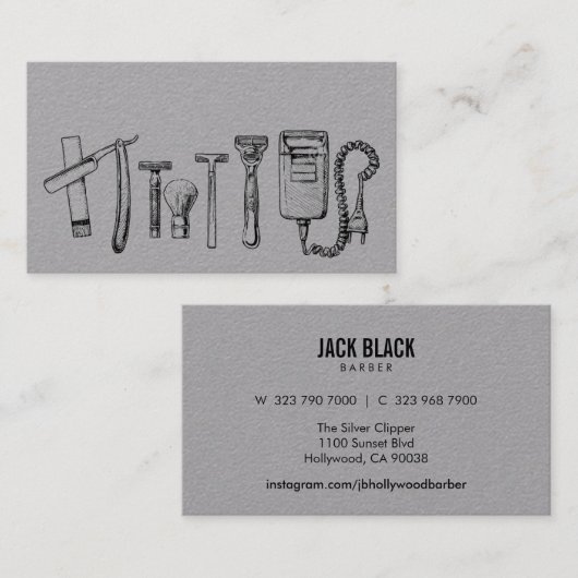 かみそり 名刺 (正面/裏面)