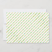 かみつき＆スタンプ！恐竜男子の1歳誕生日写真 招待状 (裏面)