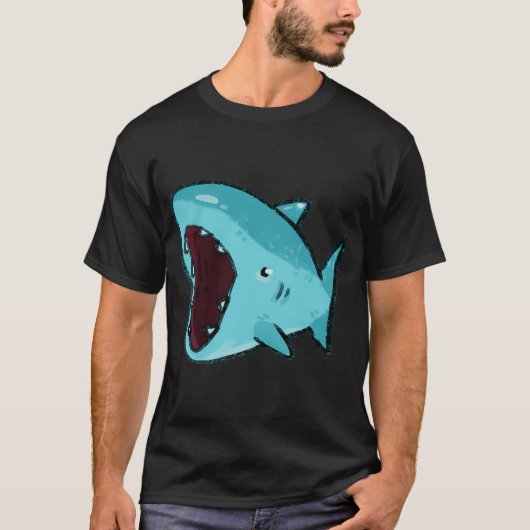 かみつく小さなサメ Tシャツ (正面)