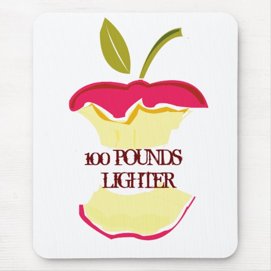 かみ傷の減量のAppleの栄養物のダイエットを取って下さい マウスパッド (正面)