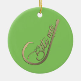 かみ合いおもしろい魚釣り セラミックオーナメント