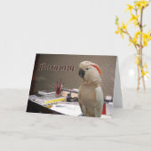 かみ砕かれた鉛筆 カード (黄色い花)