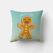 かむおもしろいジンジャーブレッドマンフェイクリネングラデーション クッション (裏面)