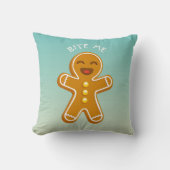 かむおもしろいジンジャーブレッドマンフェイクリネングラデーション クッション (正面)