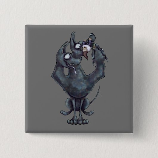 かむ玩具 缶バッジ (正面)