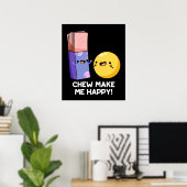 かむ私を幸せキャンディおもしろいプンダークBG ポスター (ホームオフィス)