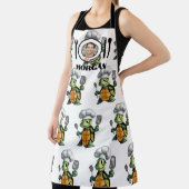 かめ料理人かわいい エプロン (インサイチュ)