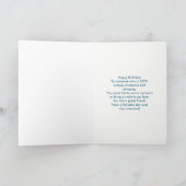 かやぶきにされたビーチパラソルの誕生日のビーチののらくら者 カード (内部)