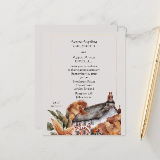 かやぶき屋根ブリティッ結婚シュ (正面/裏面インサイチュ)