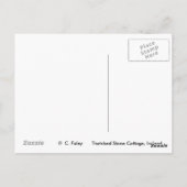 かやぶき石のコテージ,ケリー,アイルランドのはがき ポストカード (裏面)