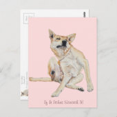かゆい犬がスローガ絵画ンでひっかくおもしろいこと ポストカード (正面/裏面)