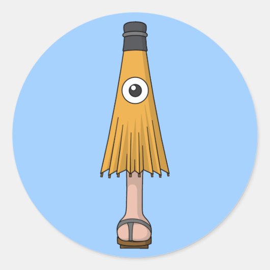 からかさお化け幽霊 ラウンドシール (正面)