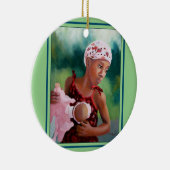 からしの種子はJCの孔雀によって-オーナメントのデザインを育てます セラミックオーナメント (右)