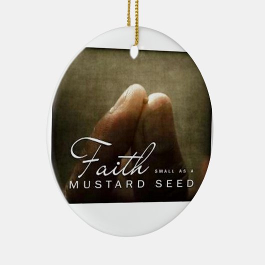 からしの種子小さい信頼 セラミックオーナメント (右)