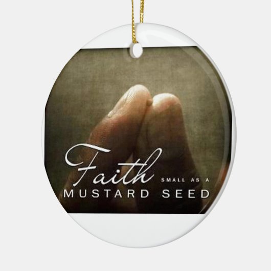 からしの種子小さい信頼 セラミックオーナメント (左)
