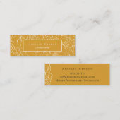 からし素朴黄単純フローラ スキニー名刺 (正面/裏面)