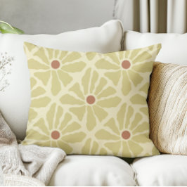 からし黄ファンキーボホハンドドロワー花 クッション