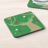 からつるす星を持つシカのシルエット コースター (左側)