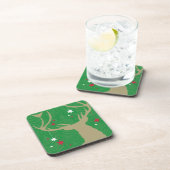 からつるす星を持つシカのシルエット コースター (右側)