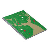 からつるす星を持つシカのシルエット ノートブック (右側)