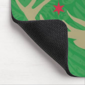 からつるす星を持つシカのシルエット マウスパッド (コーナー)