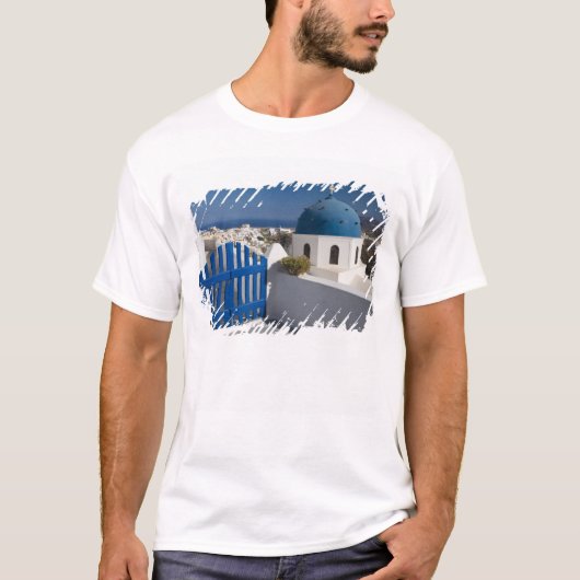 からのギリシャとサントリーニ島 Tシャツ (正面)