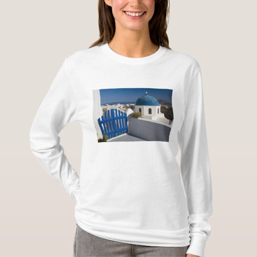 からのギリシャとサントリーニ島 Tシャツ (正面)