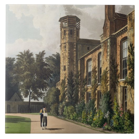 からのセントピーターの大学(Peterhouse)の部分 タイル (正面)