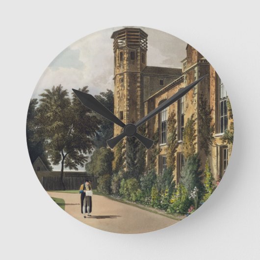 からのセントピーターの大学(Peterhouse)の部分 ラウンド壁時計 (正面)