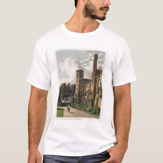 からのセントピーターの大学(Peterhouse)の部分 Tシャツ (正面)