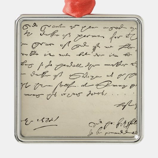 からのフランシス・ドレーク手紙 メタルオーナメント (正面)