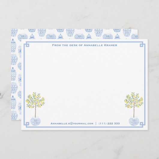 ～からの手紙 | レモ名門私立校風のンツリージンジャージャールカード ノートカード (正面/裏面)