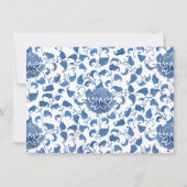 ～からの手紙 |青と白のChinoiserieパーソナル ノートカード (裏面)