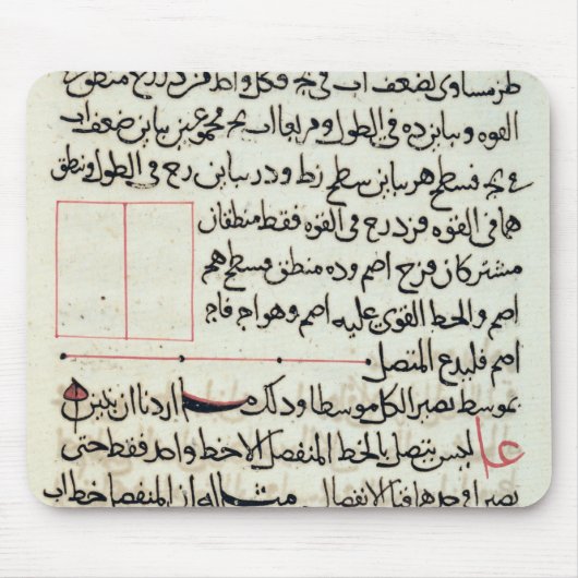 からの文字のページ「要素」、本の幾何学 マウスパッド (正面)