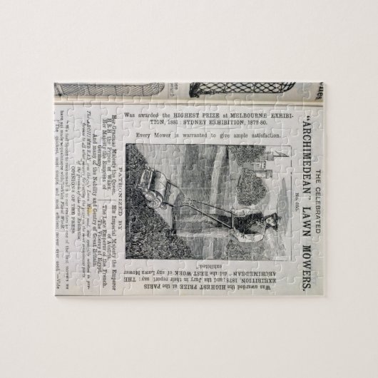 からの祝われた「Archimedean」芝刈機、 ジグソーパズル (横)