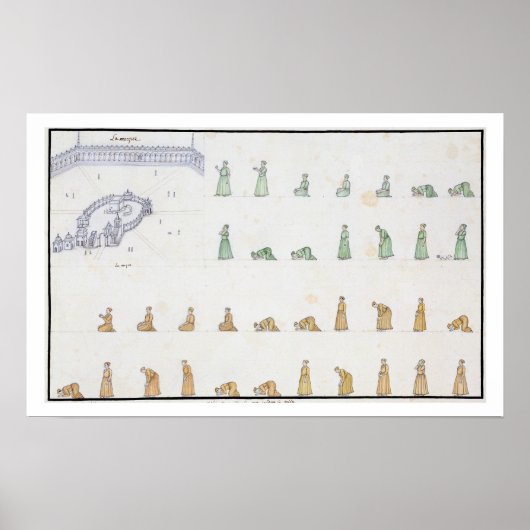 からの違う祈りの言葉中の体の位置 ポスター (正面)