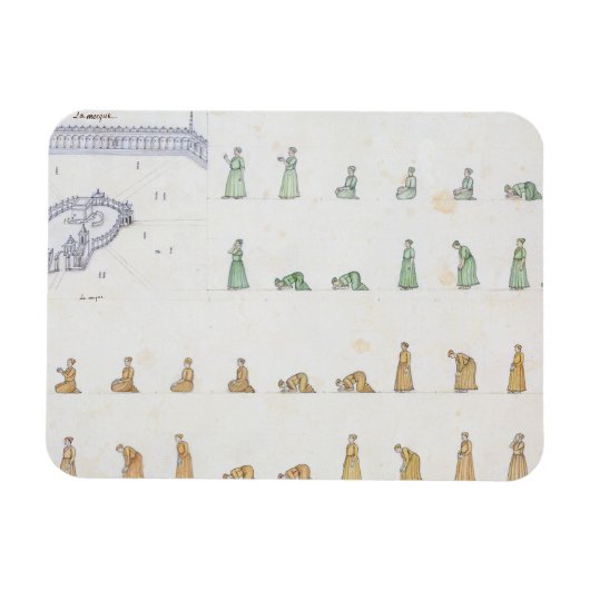 からの違う祈りの言葉中の体の位置 マグネット (横)