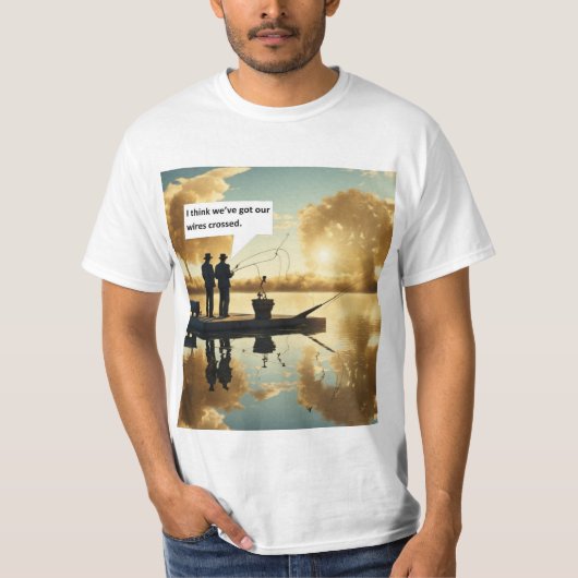 からまり合う釣り糸 Tシャツ (正面)