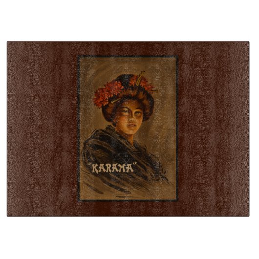 からま：ロマ日本のンス芸者女優 カッティングボード (正面)