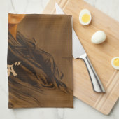 からま：ロマ日本のンス芸者女優 キッチンタオル (四つ折り)