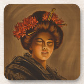 からま：ロマ日本のンス芸者女優 コースター (正面)