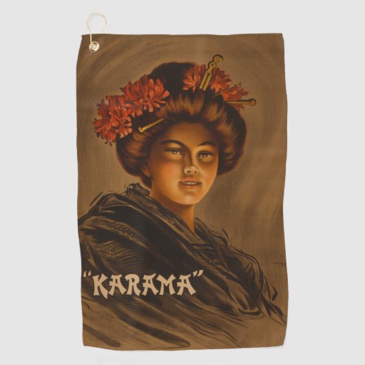 からま：ロマ日本のンス芸者女優 ゴルフタオル (正面)